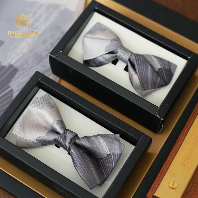 Men'S Grooming For Wedding - เจ้าบ่าวผู้ชายที่ดีที่สุดกล่องของขวัญสีเทาเงินแชมเปญทองชุดผู้ชายผูกโบว์แต่งงาน