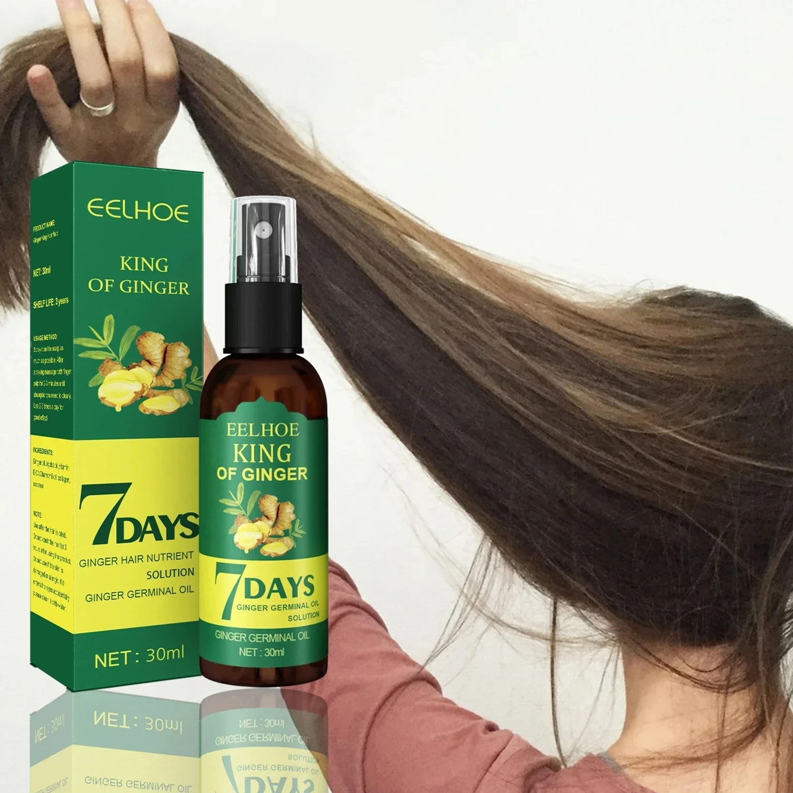 Ingrown Hair Serum - เซรั่มเร่งการเจริญเติบโตของเส้นผม2024ขิงช่วยให้ผมงอกขึ้น Grow หนาขึ้นช่วยเร่งการเจริญเติบโตของเส้นผมสำหรับผู้ชายและผู้หญิง
